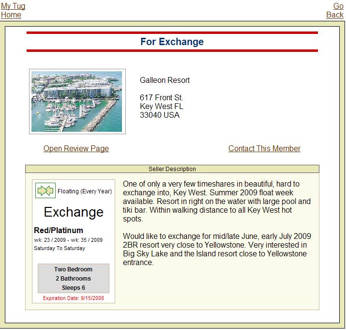 Free Timeshare Exchange ad